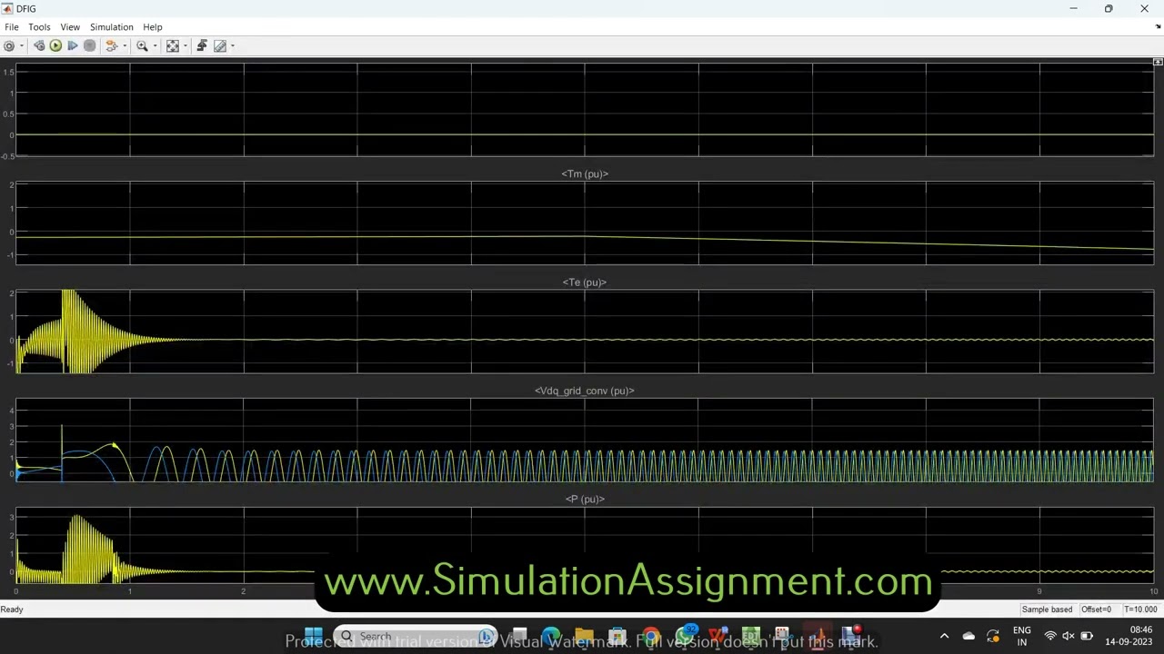 Virtual inertia control of grid connected wind turbines - DFIG MATLAB SIMULINK SIMULATION