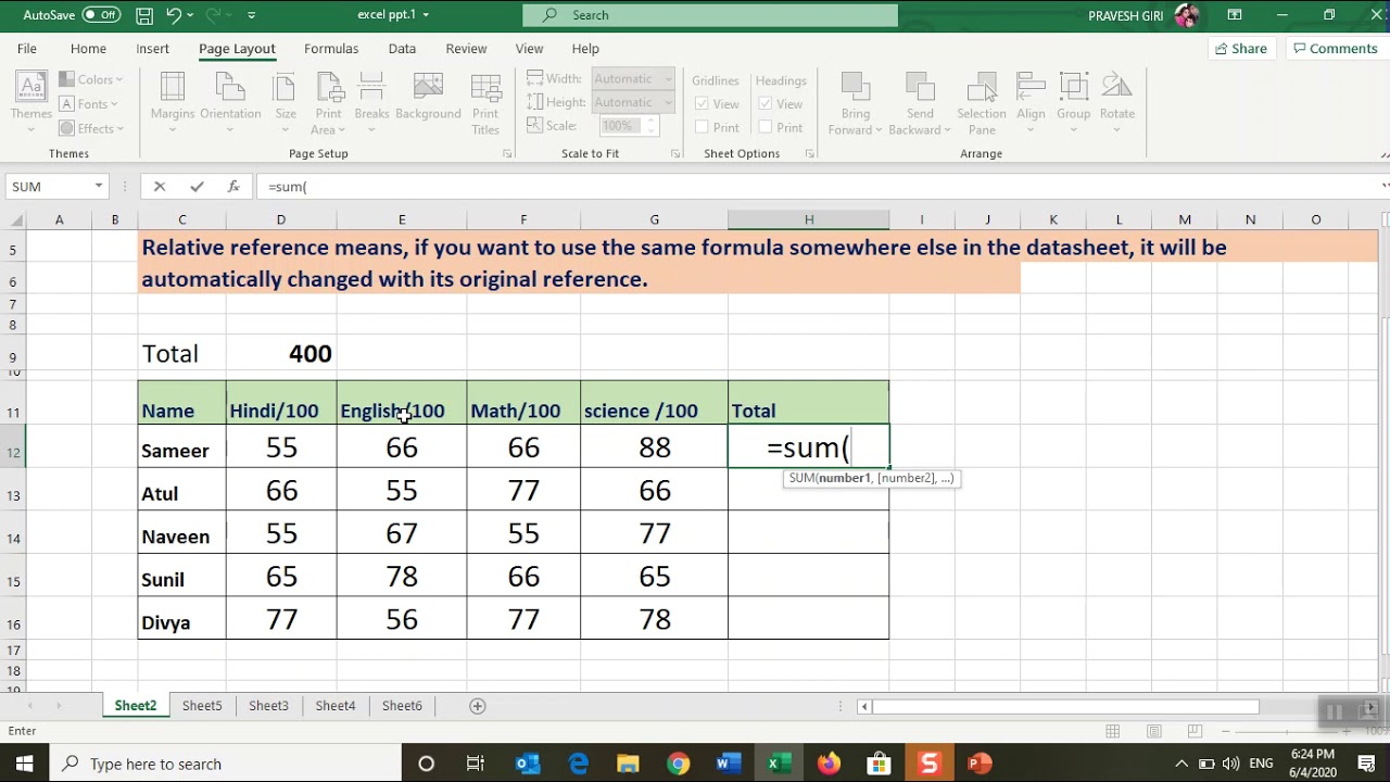 cell-reference-in-an-excel-youtube