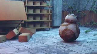 bb8 animation (inside of a ruined hallway)