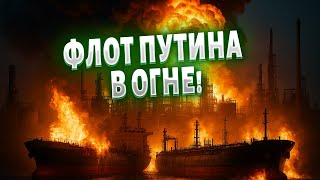 Флот Путина В Огне Танкеры Разнесло На Куски Это Надо Видеть. Провал Наступления Рф