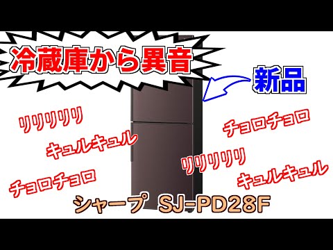 助けて 冷蔵庫から異音 シャープの冷蔵庫がうるさい キュルキュル リリリ チョロチョロ 鈴虫 Sharp Sj Pd28f Youtube