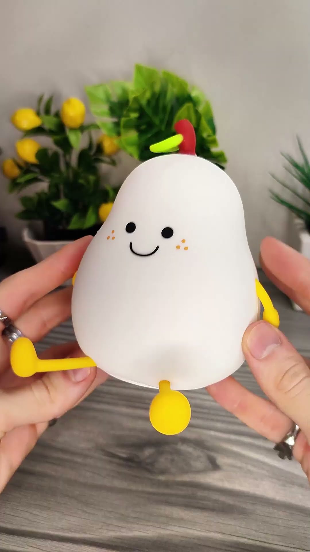 Cute Pear Bedside Touch Night Lamp ?1️⃣Product Link in Bio ( # 2011)