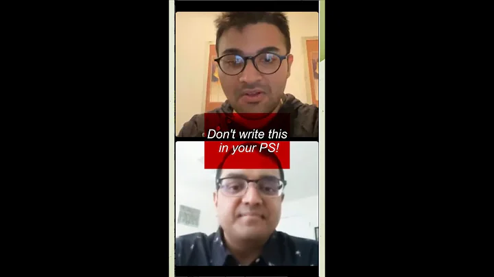 Don't Put ANY of These 3 Things in your Personal Statement! Conversation with Dr Advait @AdvaitV