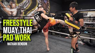 Freestyle Muay Thai Pad Work | Nathan Bendon | RAW ROUNDS