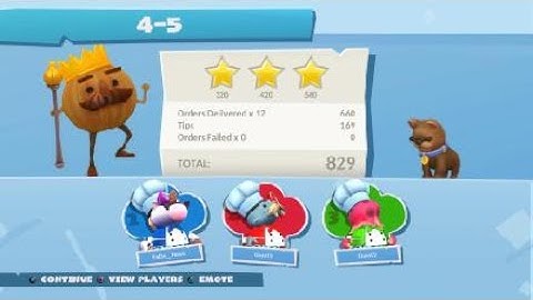 Overcooked 2 - How to Unlock Kevin Hidden Secret Level 6 ( Reach 500 Points on 4-5)