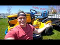 How quiet is a 100% Electric lawn mower?! - How to Plant Fruit Trees!