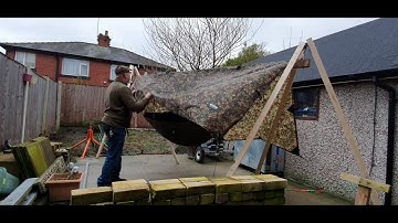 Home made turtle dog hammock stand test