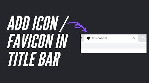 How to set logo in title bar html