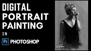 Girl portrait digital painting in ...