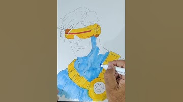 X Men ,time lapse drawing facilito/cyclops/ciclope/thank you, become  a new subscriber//XMEN