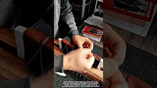 Leather Book Binding Work Tool Using Manual Stitching Technique #worktool