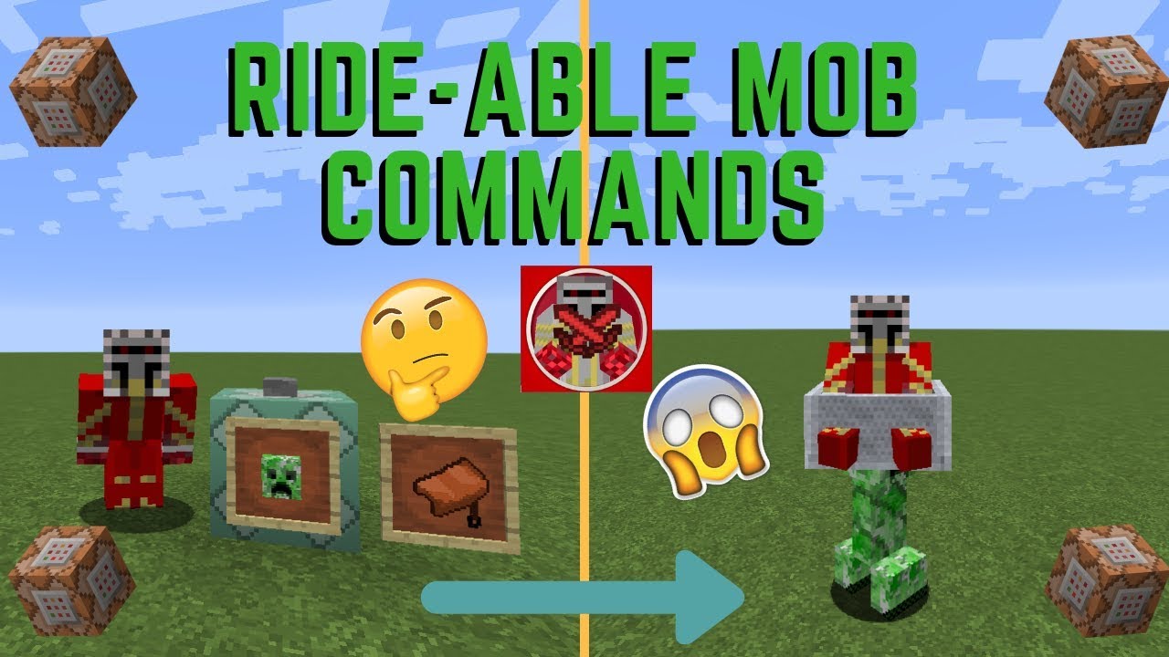 Command Block Tutorial #18: Ride-able Mob Commands in Minecraft - YouTube