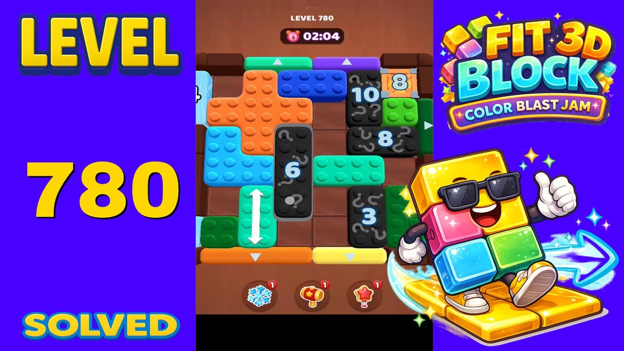 Fit Block 3D – Level 780 | Walkthrough Fast & Clean Solution - YouTube