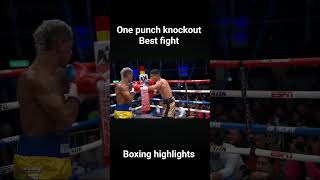 one punch knockout boxing #shorts #boxing