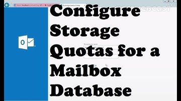 Configure Storage Quotas for a Mailbox Database Exchange 2016