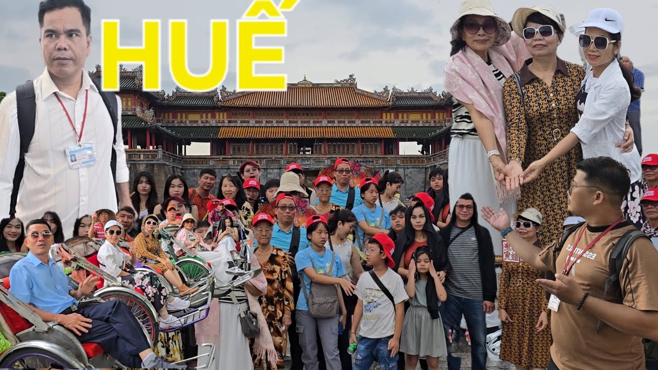 Dẫn Đoàn Khách Campuchia Ngồi Xích Lô Ở Huế - Vietnam Landtours 