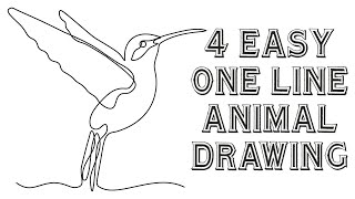 One Line Animal Drawings | One Line Drawing Compilation | Easy One Line Art for Beginners
