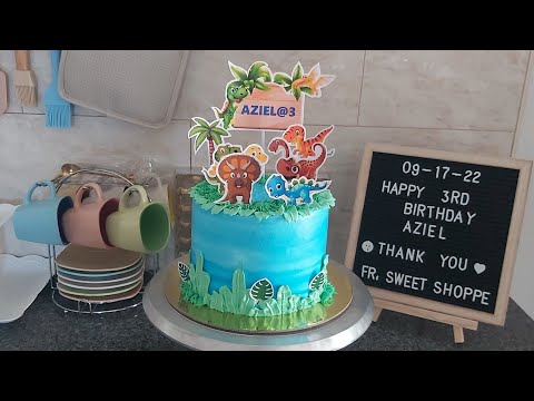 Dinosaur Themed Cake for my client's nephew's 3rd Birthday