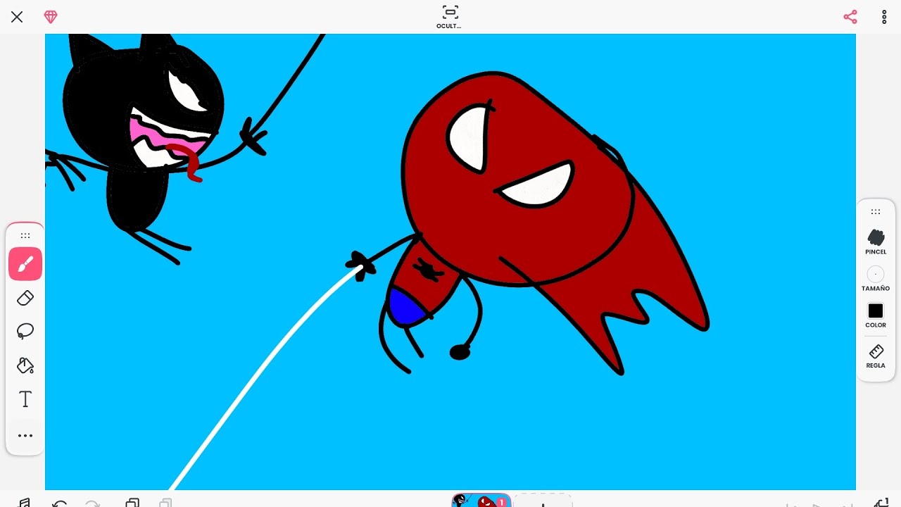 La batalla contra spider ma y venom