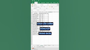 Hướng dẫn cách tự động căn chỉnh dòng cột trong Excel