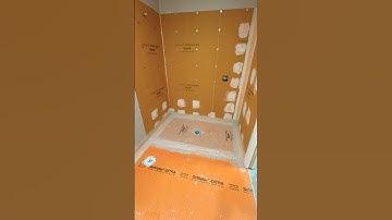 CURBLESS shower on slab (Deck mud tray) part 2 #gotitcoach #curblessshower #tiles