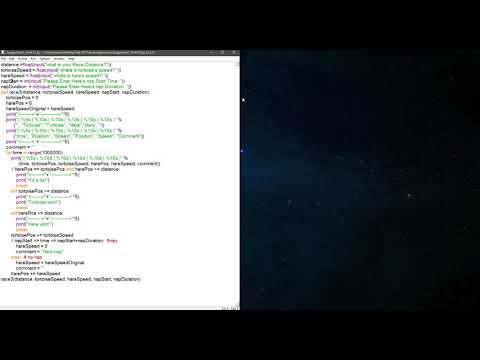 tortoise vs hare  python code