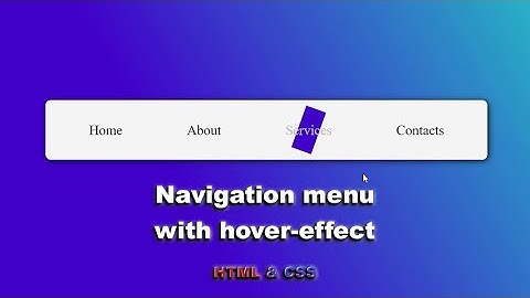 Как создать горизонтальное меню с hover effect HTML and CSS || Navigation menu HTML & CSS only
