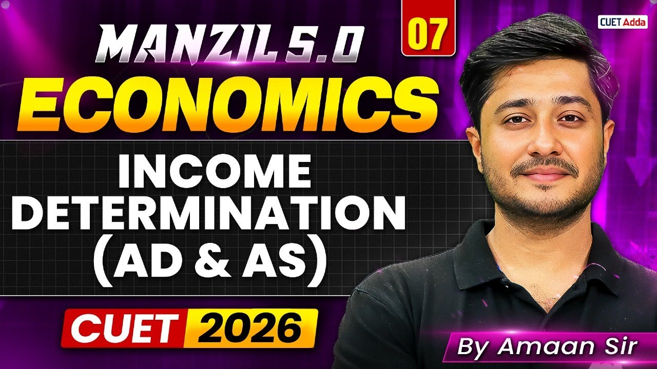 CUET 2026 Economics | ⁠Income Determination (AD & AS) in One Shot | Manzil 5.0