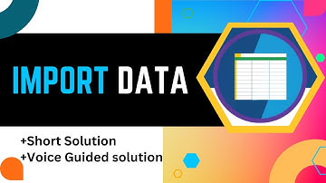 Import Data || Data Management