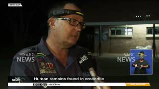 [WARNING: GRAPHIC CONTENT] Human remains found inside crocodile