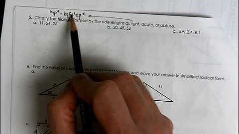 Geometry Unit 8 Right Triangle Review