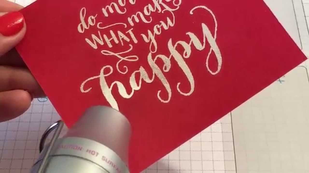 Stamping Techniques embossing with Embossing powder YouTube