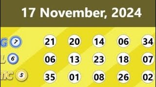 Dream Draw Result November 17.2024 Sunday Night Boeng 7 Royal 6 Fantastic 5 Mega 4 Thrill 3