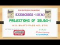 Projections of solids 13a exercise solutions engineering drawing by ndbhatt textbook