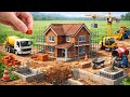 Amazing Mini House with Rooftop Swimming Pool | DIY Construction Truck Project