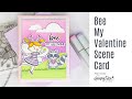 Bee My Valentine Scene Card