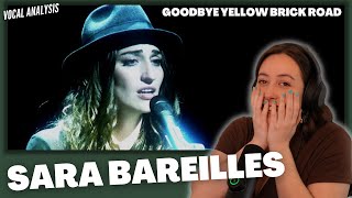 SARA BAREILLES Goodbye Yellow Brick Road | Vocal Coach Reaction (& Analysis) | Jennifer Glatzhofer