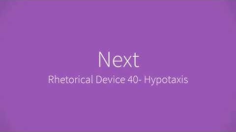 Rhetorical Device: Hypophora