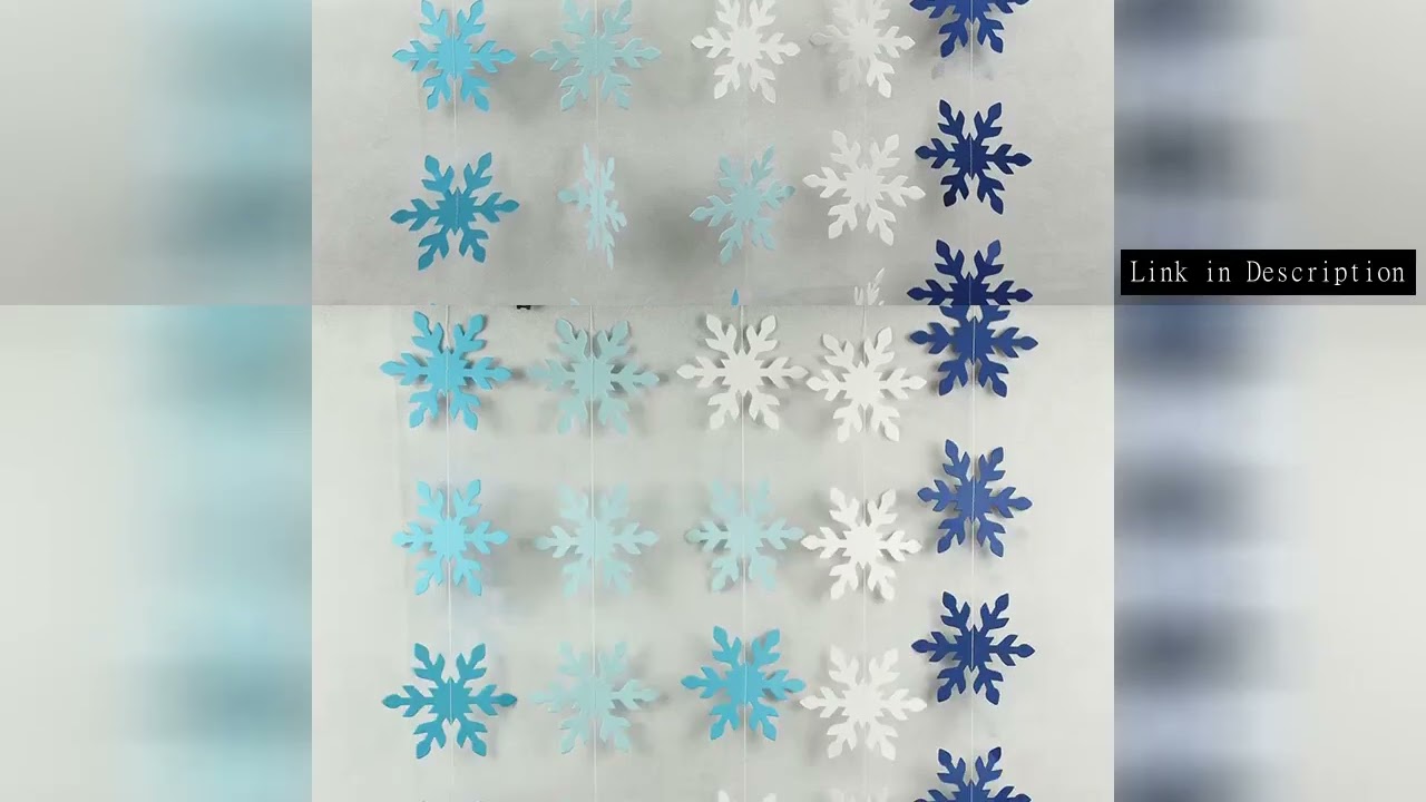 Artificial Snowflake Paper Garlands DIY Christmas Decoration Wall Ceiling Hanging Banner Party Decor