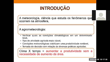 O que é agroclimatologia?