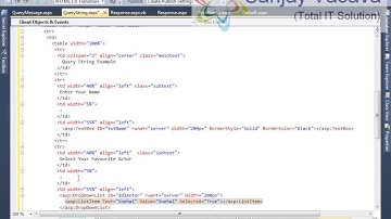 How to Pass information Using QueryString from One Page to Another Page in Asp Net