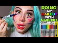 DOING MY MAKEUP WITH SHARPIES *Permenant Markers*