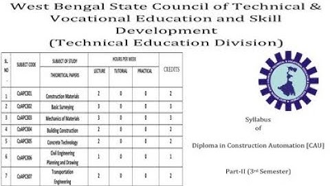3rd semester Diploma Civil Engineering  syllabus || WBSCTE approved revised 2022 .