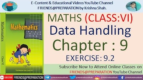 Ex 9.2 Data Handling By KrishnaShah | Class VI | Maths  | Chapter-9 | NCERTSolution