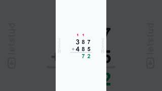 Watch this simple trick to solve 387 + 485! 💡