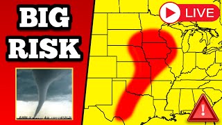 BREAKING Tornado Warning In Iowa  Tornadoes, Huge Hail Possible  With Live Storm Chaser