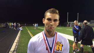 Northwestern soccer's Noah Meyers talks after game-winner in Colonial League final