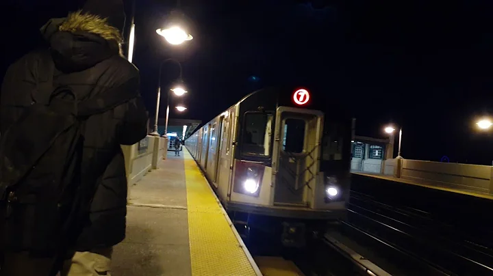 ᴴᴰ Manhattan, Flushing, 111th Street and Mets Willets Point bound (7) Trains at 46th Street