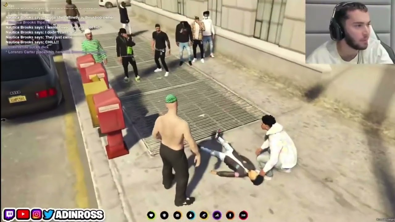ADIN ROSS PEES ON A KID IN GTA