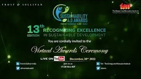 2022 Sustainability 4.0 Awards by Frost & Sullivan...